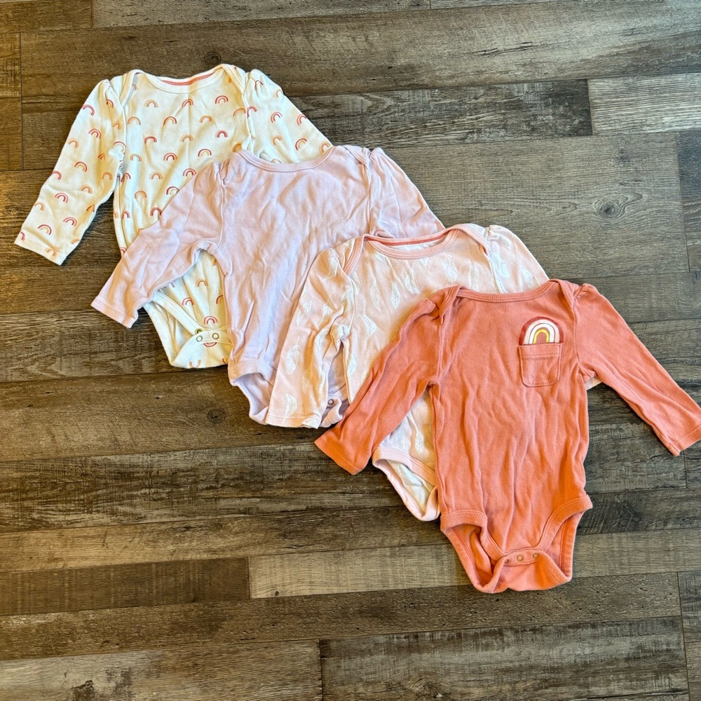 6-9 month long sleeve onesie lot